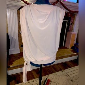 Express cream drape front top.